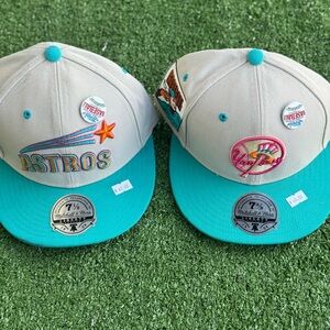 Mitchell & Ness Teal and Gray Astros Hat